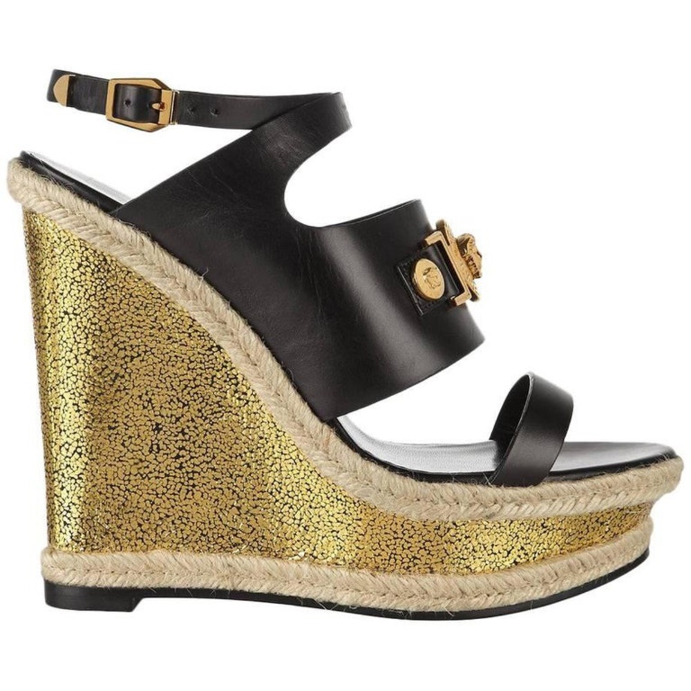 Versace - Gold Rope Platform Wedges